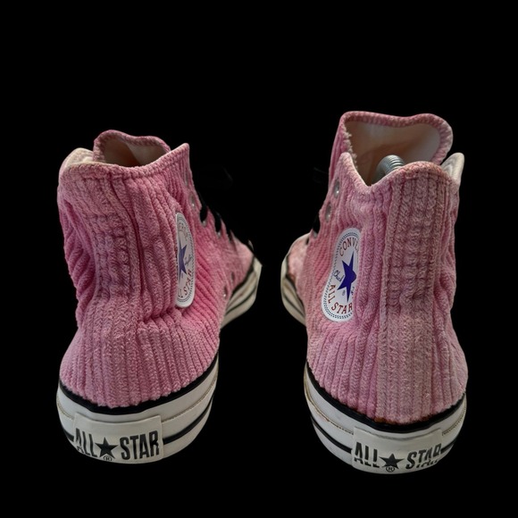 Vintage 2001 Y2K Converse All Star Chuck Taylor Pink Corduroy High Top W 9 Men 7 - Picture 4 of 12